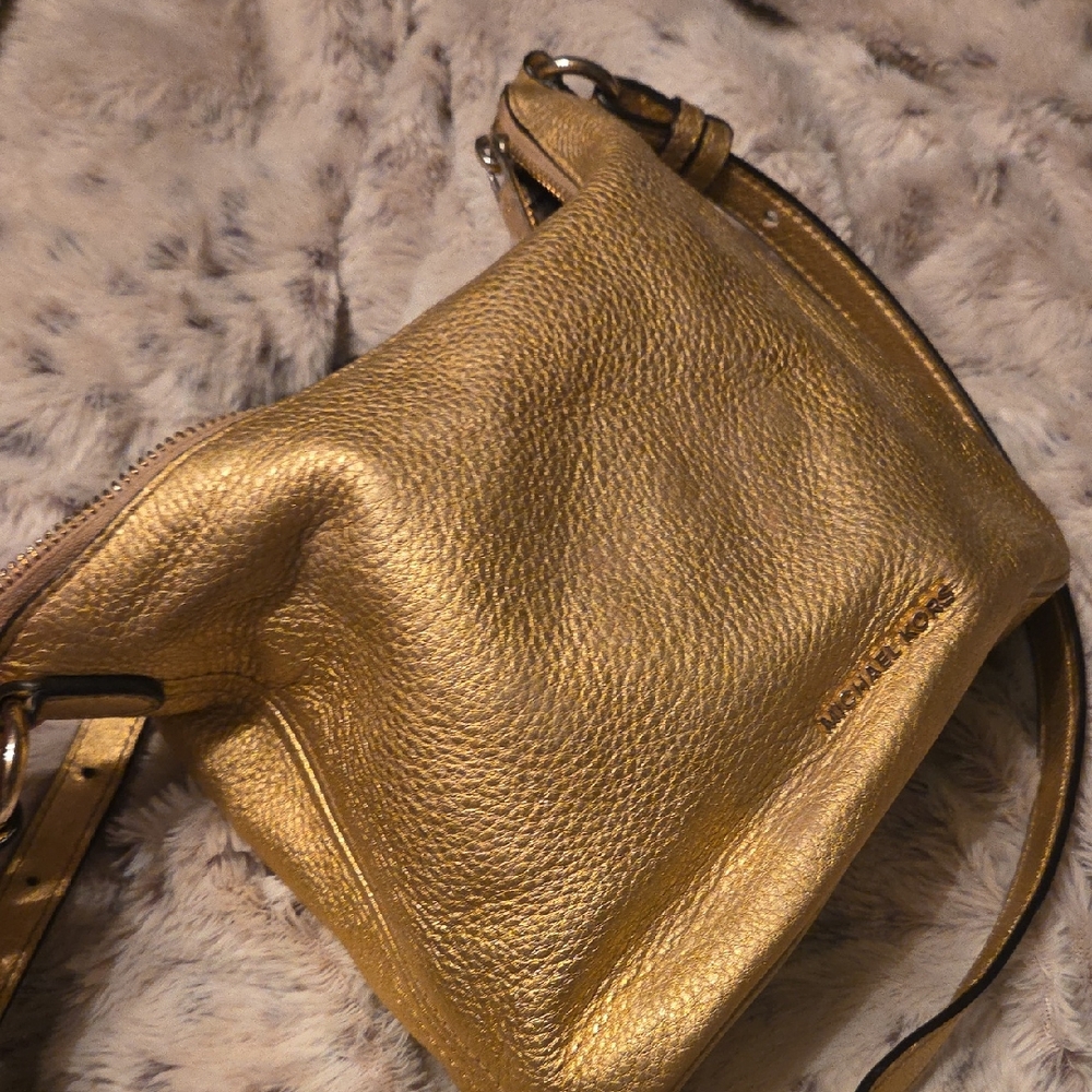 Michael Kors Metallic Gold Crossbody Bag